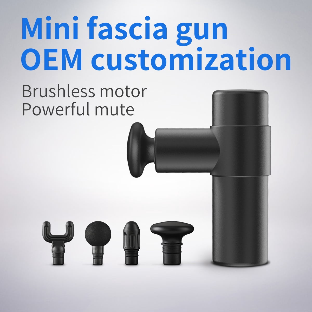 Mini Aluminum Alloy Deep Tissue Fascia Massage Gun High Frequency Vibrating Booster Handheld Electric Muscle Relaxer