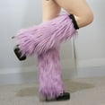 thumbnail image 3 of Bobasndm Faux Fur Leg Warmers Fur Heels Long Boots Cuff Cover, Furry Soft Fur Leg Warmers for Boots, 3 of 9
