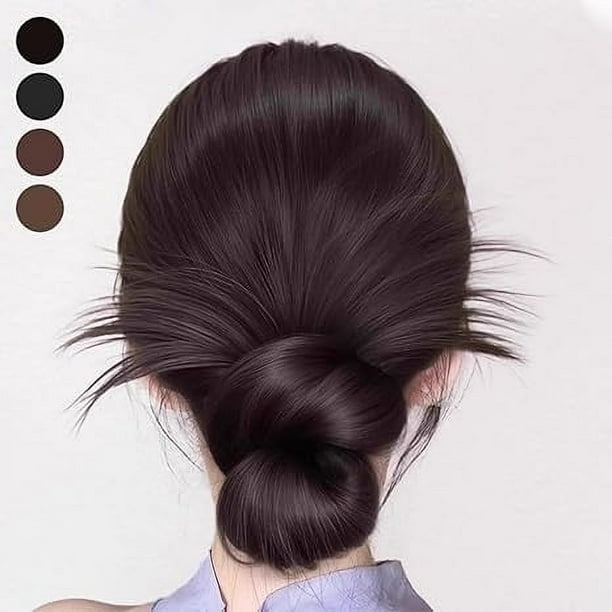 Peluca de moño con plumas con clip para mujer | Pieza de pelo de moño desordenado con pinza de garra | Pelo sintético resistente al calor | Textura suave y voluminosa | Aspecto natural | Peinado