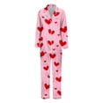 thumbnail image 5 of SJLDQY Valentines Women's Pajamas Set 2 Peice Pjs Set for Women Valentine's Day Love Heart Graphic Long Sleeve Pajama Tops Pants Soft Comfy Homewear Sleepwear Outfits, 5 of 6