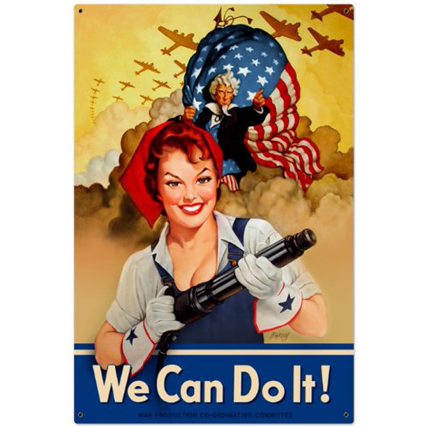 Rosie the Riveter "We Can Do It" Metal Sign SIG0118