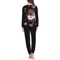thumbnail image 3 of Renewold 2pcs Snowflake Snowman Pajamas for Women Size XS Breathable Crewneck Loungewear Pj Stylish Softness Long Sleeve Sleepwear Sweatsuit Set,Christmas Day, 3 of 5