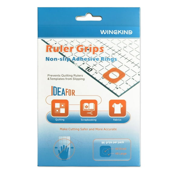 WINGKIND Non-Slip Grips for Quilting Rulers Quilting Templates-96 Pieces