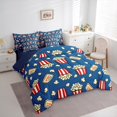 thumbnail image 3 of Feelyou Kawaii Movie Popcorn Bedding Comforter Set 7-Piece, Yummy Food King Bedding Sets, Teens Boys Girls Kids Reversible Bed Sheets, Ultra Soft Home Decor, 3 of 7