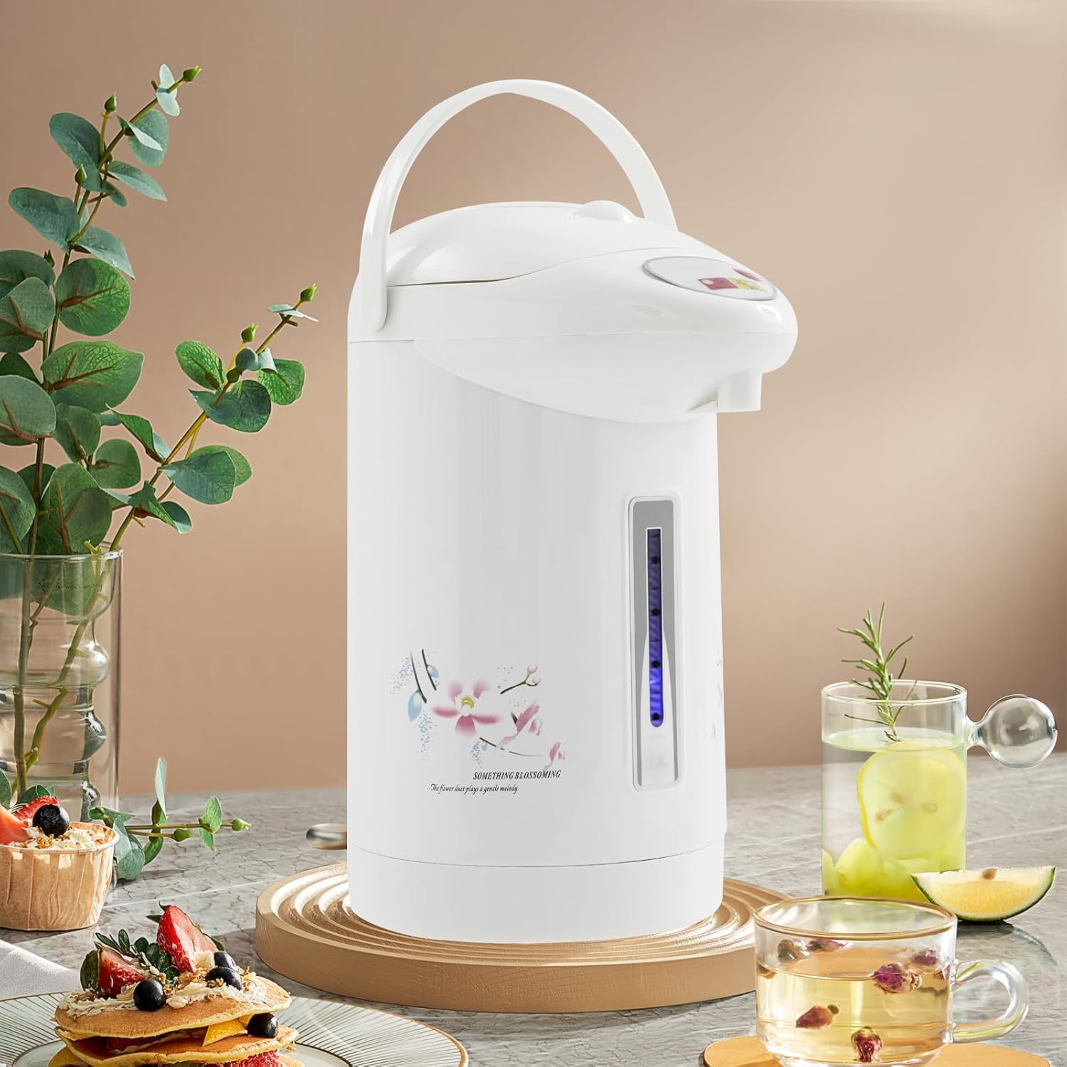 Miumaeov 3L Tabletop Electric Kettle with Triple Dispensing, 750W Fast Heating Hot Water Boiler, 304 Stainless Steel Pot for Home Office