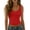 A484 Red, variant on Tank Top for Women V Neck Sleeveless Basic Layered Look Slim Fit Solid Color Stretchy Breathable Summer Undershirt Casual Daily Apparel