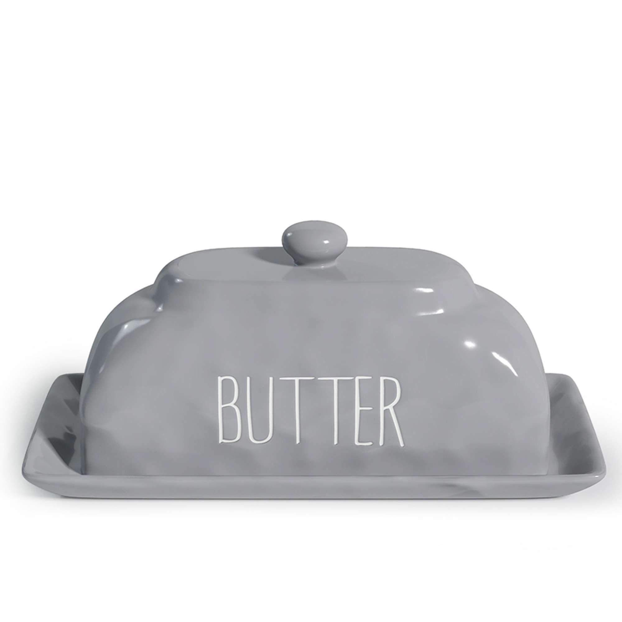 Barnyard Designs Ceramic Butter Dish with Lid for Countertop, Large