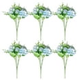 thumbnail image 1 of Flores artificiales, peonías falsas, hortensias de seda, claveles de plástico, margaritas, arreglos florales realistas, 6 paquetes, 1 of 5