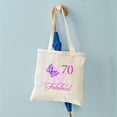 thumbnail image 4 of CafePress - 70 & Fabulous (Plumb) Tote Bag - Unisex Canvas Tote Bag, Beige, 1-Piece, 4 of 6