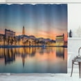thumbnail image 1 of Ambesonne Croatia Shower Curtain, Romantic Sunset, 69"Wx84"L, Multicolor, 1 of 3