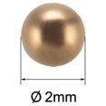 thumbnail image 2 of Uxcell 100 Paquete de Bolas de Rodamiento de Latón Sólido de Precisión de 2mm, 2 of 5