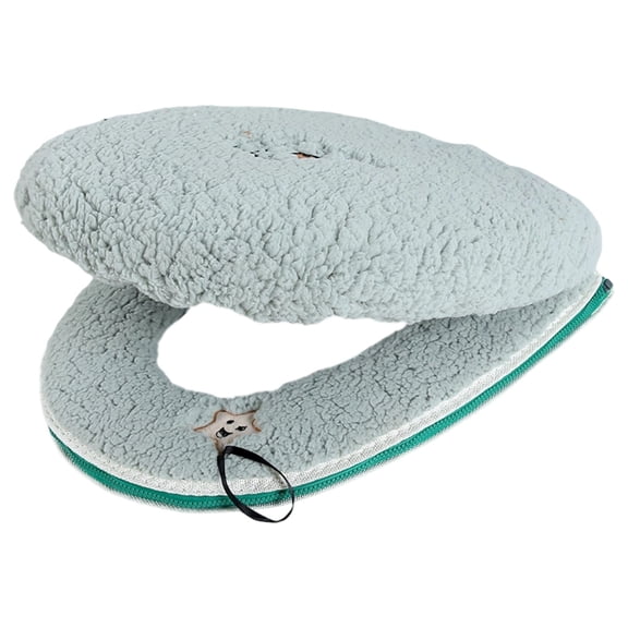 Toilet Seat Warmer Cover, Plush Velvet with Zipper Handle for Bathroom Comfort, Washable And Non-Slip Backing