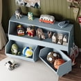thumbnail image 5 of New Toy Storage Organizer with Wheels- 2 Ties Cube  Bookshelf  with Drawers Toy Organizer Bookshelf  for Nursery, Playroom, Bedroom, 5 of 8