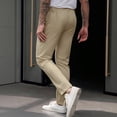 thumbnail image 4 of Golf Pants For Men Slim Fit Stretch Dress Pants Pleated High Waist Casual Business Trousers Wrinkle Resistant Comfortable Office Commute Pants Work Dress Office Travel Slacks Trousers, 4 of 4