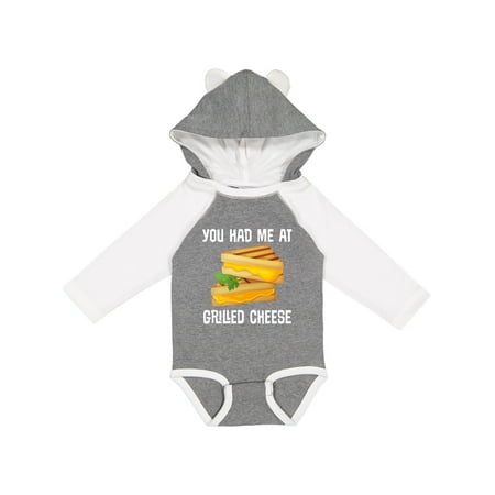 

Inktastic You Had Me At Grilled Cheese Sandwich Gift Baby Boy or Baby Girl Long Sleeve Bodysuit