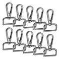 thumbnail image 1 of Uxcell Ganchos de Garra de Langosta [10pcs] - Ganchos de Disparo Giratorios de Aleación de Zinc para Fabricación de Llaveros y Manualidades de Bricolaje - [Negro Gun - 2 x 1.3 IN], 1 of 6