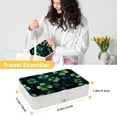 thumbnail image 5 of Saint Patrick's Day PU Leather Earring Organizer Box with Removable Compartment, Display Case, and Bracelet Holder - Portable Storage Solution, 5 of 6