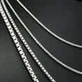 thumbnail image 5 of Tilo Jewelry Solid 925 Sterling Silver Diamond-Cut Engraved Box Chain Necklace with Secure Lobster Lock | 1mm - 16 Inch | Everyday Necklace for Men & Women, 5 of 14