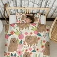 thumbnail image 3 of Pomeranian Dogs and Flowers Duvet Cover and Pillowcase Set for Single Bedding, Bedroom Accessories for Kids Teens, 3 of 5