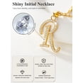 thumbnail image 5 of Silvora Gold Plated Initial Necklace for Women CZ Crystal Personalized Letter V Pendant Necklace Shiny Dainty Jewelry Gifts for Daughter Birthday Thanksgiving, 5 of 7