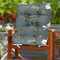 thumbnail image 2 of Waterproof Outdoor Chair Cushions, Rocking Chair or Wicker Chair Cushion with Ties, for Garden Chairs, Patio Furniture, Gray, 2 of 6