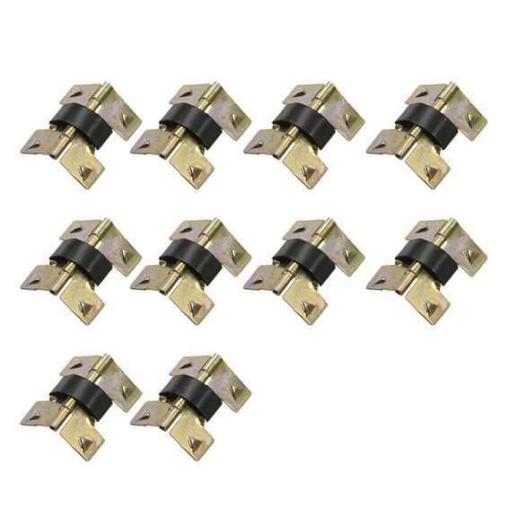 Unique Bargains Spring Loaded Hinges for Glasses Case Wooden Box 20mm Length 10Pcs