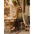 thumbnail image 6 of NAYTOAO Women's Polka Dot Cardigan Sweater, Crew Neck Button Down Long Sleeve Knit Open Front Casual Outerwear for Fall Winter, 6 of 8