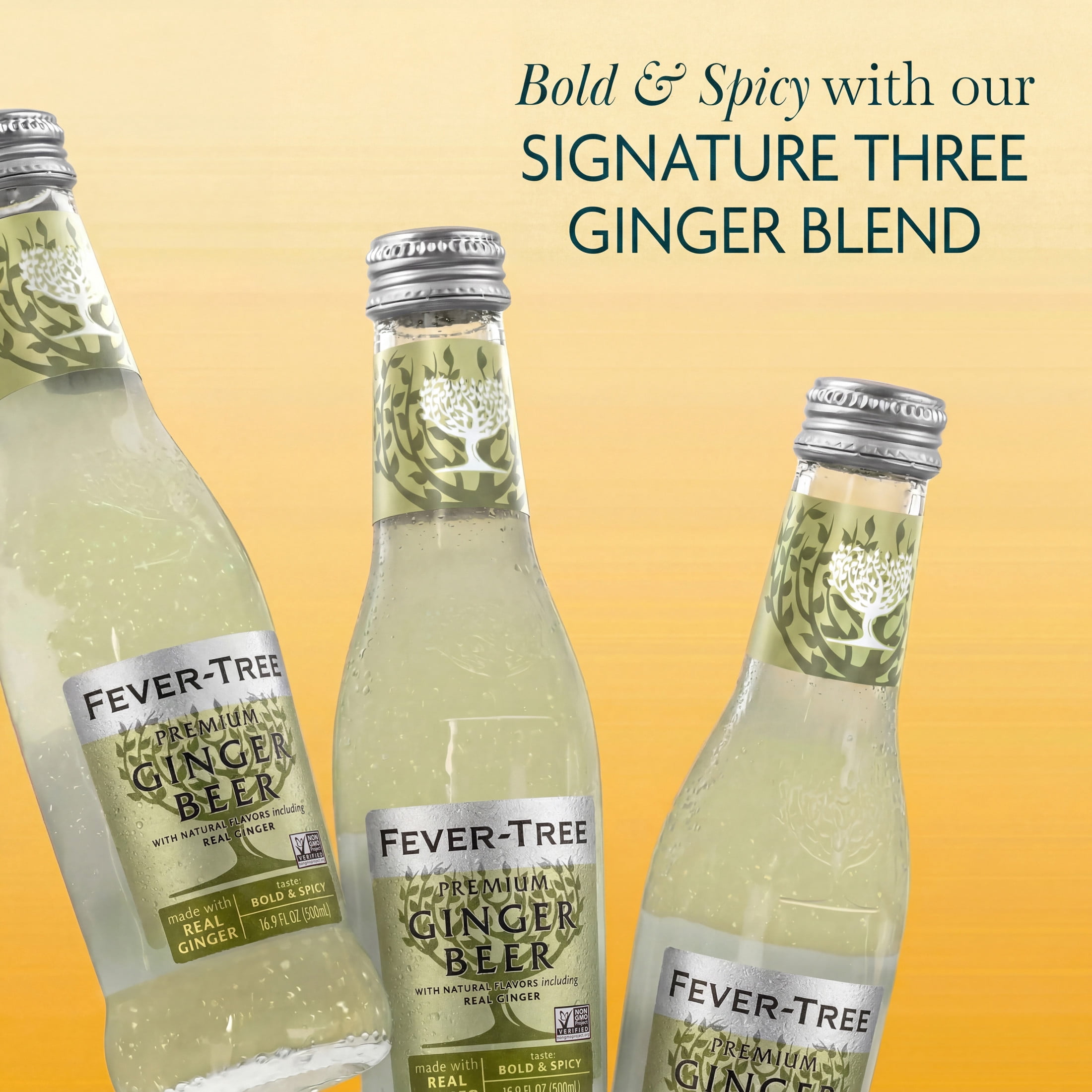 Fever-Tree Premium Ginger Beer, 500 ML Glass Bottle, 0% ABV