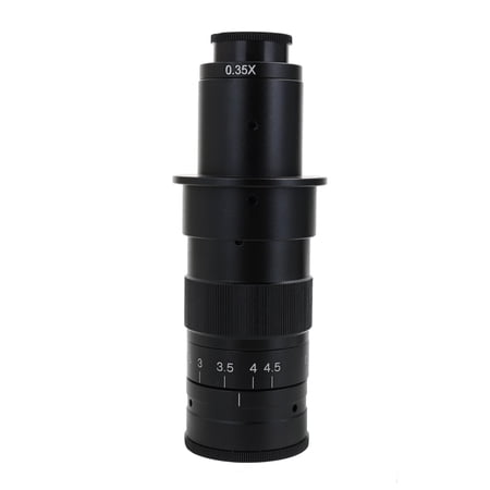 Adjustable 180X Magnification Zoom Lens - 25mm C-Mount Lens With 0.5X-4.5X Adapter For Microscope Cameras & Inspection