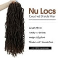 thumbnail image 2 of Nu Faux locs Soft locs 18inch Crochet Hair braids Curly Wavy Nu locs Goddess 7Packs Pre Looped Goddess Locs for Black Women Synthetic locs Braiding Hair Extensions+Gifts 18"7packs, 2 of 8