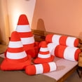 thumbnail image 2 of Almohada de peluche con forma de cono de carretera, simulación de cono de tráfico, juguete de carretera, cono de construcción, señal, cojín, muñeco de juego, juguetes, 2 of 5