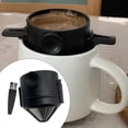 thumbnail image 4 of Cafetera de goteo de acero inoxidable para 1 o 2 tazas, fácil de limpiar, cono de café B con cepillo en caja, 4 of 9