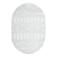 thumbnail image 7 of Unique Loom Paxon Trellis Collection Area Rug - Maeve (5' 3" x 8' Oval Ivory Aqua/Ivory), 7 of 7