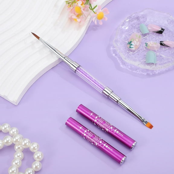 SOPOTUTU Dual-Ended Gel Brush for Nail Art Gel Polish Extension Builder 1 Piece Professional Nail Tool