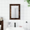 thumbnail image 3 of vidaXL Medicine Cabinet Bathroom Mirror Black Engineered Wood Wall Mount 1 Count 16.5"x4.7"x23.6", 3 of 16
