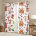 thumbnail image 2 of Castle Fairy Kids Gingerbread Man House Black Out Curtains,Merry Christmas Curtains Pack of 2 (42x63 Each),Festival Xmas Bedroom Curtains,Super Cozy Room Decor, 2 of 6