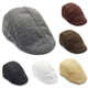 thumbnail image 3 of Boina de lino para hombre y mujer, gorra de lino tipo vendedor de periódicos, gorra de taxista, gorra de estilo británico con visera (blanca), 3 of 3