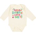 thumbnail image 3 of Inktastic Nana and Papa Love Me Girls Long Sleeve Baby Bodysuit, 3 of 5