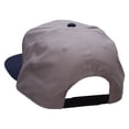 thumbnail image 3 of Blue Seal Embroidered Two Tone Superior Cotton Twill Flat Bill Snapback Cap - Navy Grey OSFM, 3 of 5