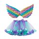 thumbnail image 2 of Gibobby faldas largas de mujer casuales Faldas de ballet para niñas, fiesta de disfraces, falda de baile de tul arcoíris con trajes de(Azul， 9-11 Años), 2 of 4