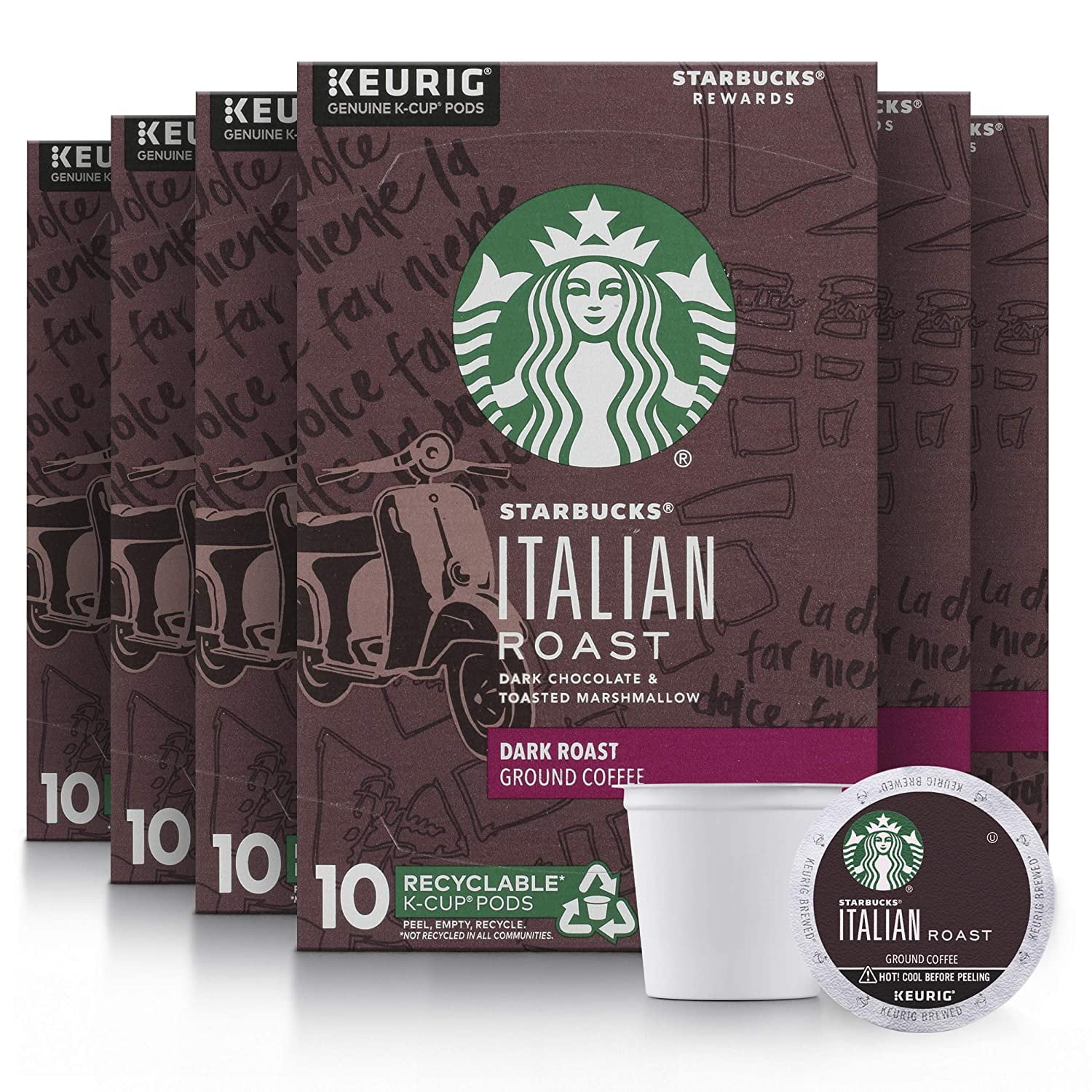 (2 pack) Starbucks Dark Roast KCup Coffee Pods ? Italian Roast for