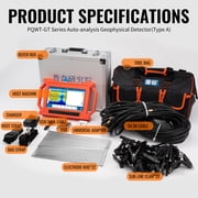 PQWT Underground Water Detector, Up to 10498ft (3200m) Professional Water Well Finder Detector, Large Touchscreen Auto Mapping Well Detector with Carry Case