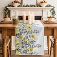 thumbnail image 2 of Table Runner 72 Inches Long for Kitchen Dining, Yellow Floral Dresser Scarf Farmhouse, Dining Table Decorations for Wedding/Parties, Farmhouse Spring Flowers Leaves 18 x 72 In, 2 of 8