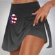 thumbnail image 3 of Faldas de Verano para las Mujeres Impresión Hoja Plisado Tenis Atlético Elástico Pantalones Cortos, Falso Dos Piezas Pantalones Falda para Diario, 3 of 5