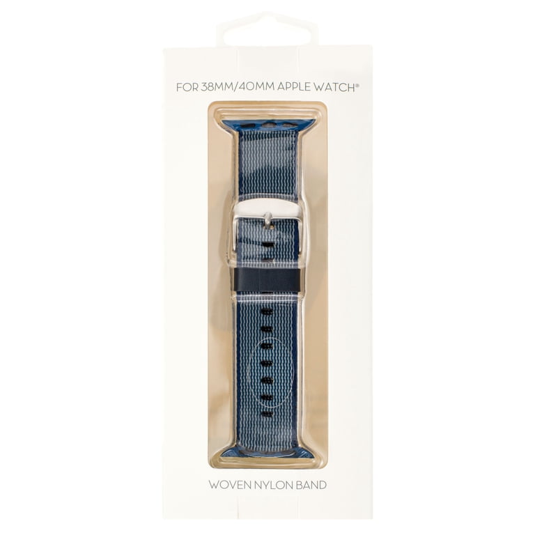 Woven Nylon Band For 38 & 40MM Apple Watch® - Blue - Walmart.com display picture 1