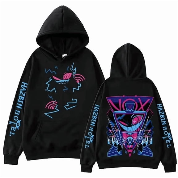 Hazbin Hotel Merch Hooded Sweatshirts Unisex Long Sleeve Casual Streetwear Pullover Trendy Hooded