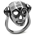 thumbnail image 1 of High Polished No Plating Stainless Steel Ring with Top Grade Crystal, Jet - Size 9, 1 of 1