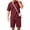 Wine Red, variant on RICHCOIN Mens 2 Piece Sets Casual Outfit Summer Vacation Beach Short Sleeve T Shirts and Shorts for Men