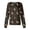 Coffee(Pumpkin Ghost), variant on Halloween Scrub Jackets for Woman Long Sleeve Snap Front Plus Size Scrub Jackets Fashion Pumpkin Ghost Medical Uniforms Soft Comfy Scrub Coats for Women Coffee XL