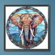 thumbnail image 1 of Cuadros Decorativos Pintura de diamante 5D DIY Taladro redondo completo Elefante Decoración de arte para el hogar (E2755) Wdftyju embutido en tela, 1 of 7